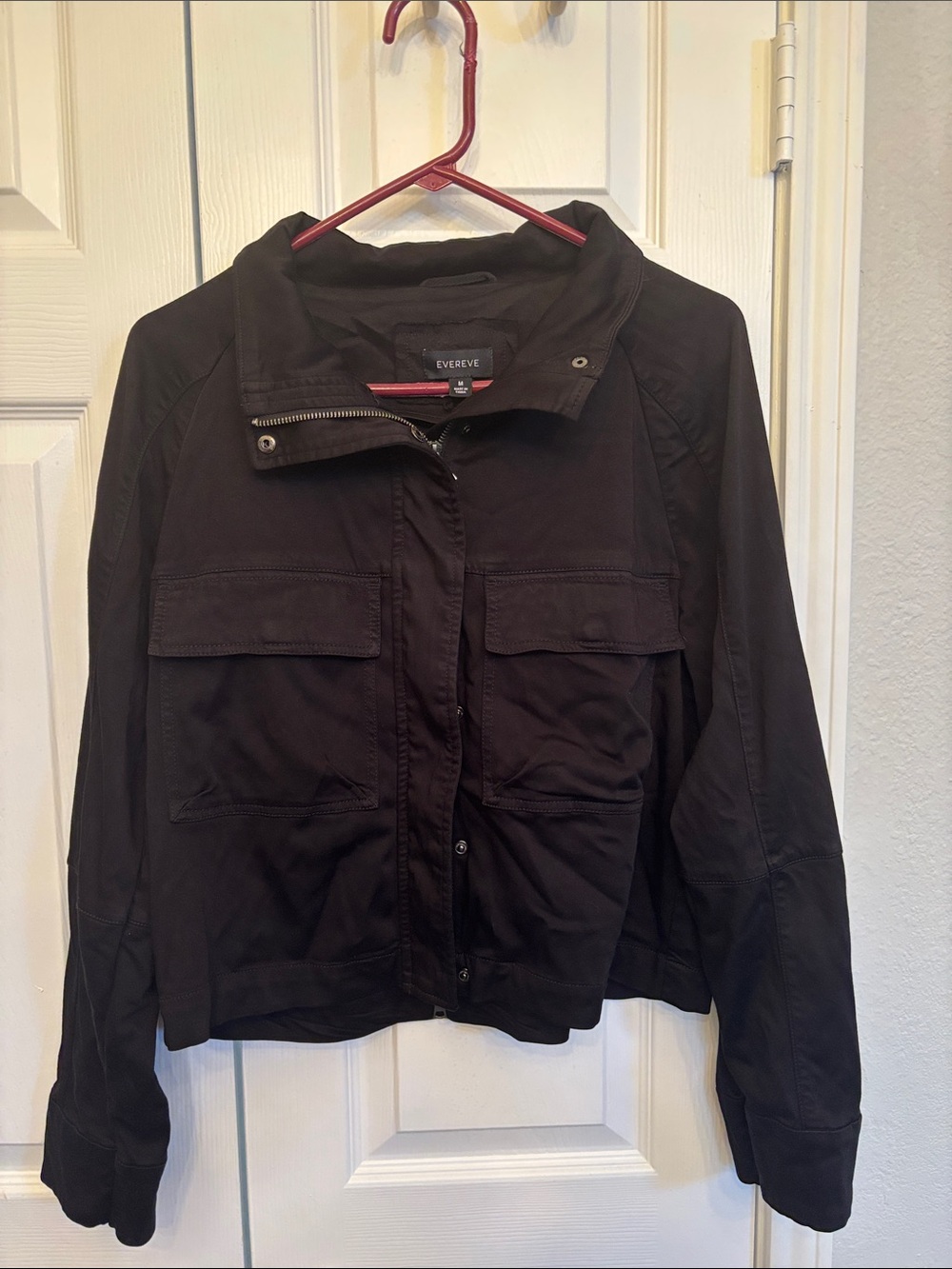 Evereve Black Utility Jacket with Front Pockets